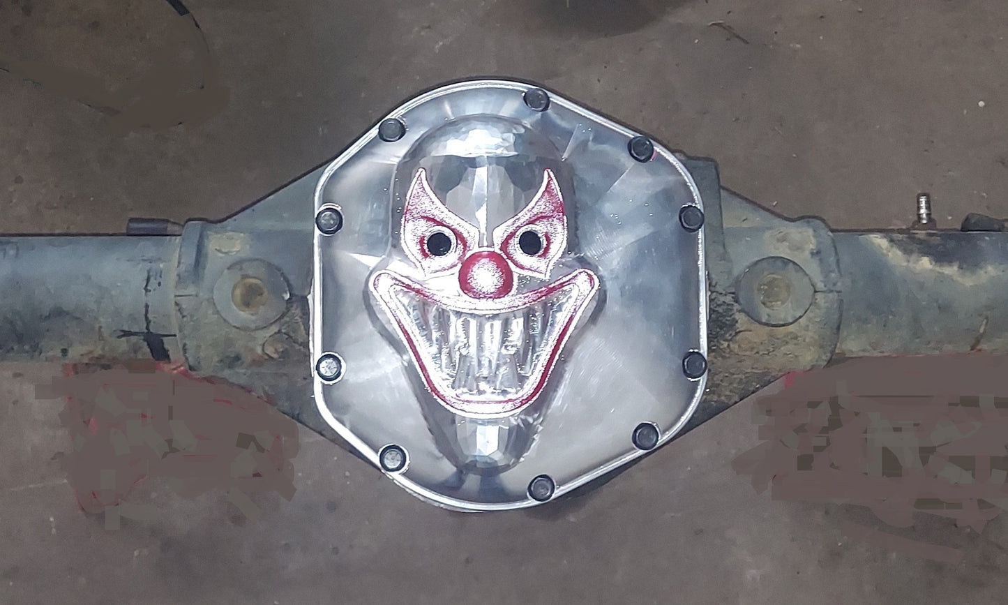 Clown design differential cover for Dana 44 axles